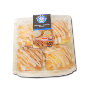 Caramel & Custard Danish 4's